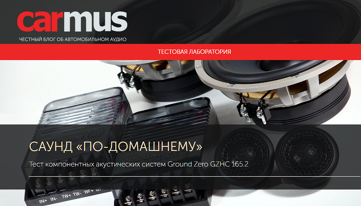 Тест компонентных акустических систем Ground Zero GZHC 165.2 от онлайн-журнала CARMUS.ru