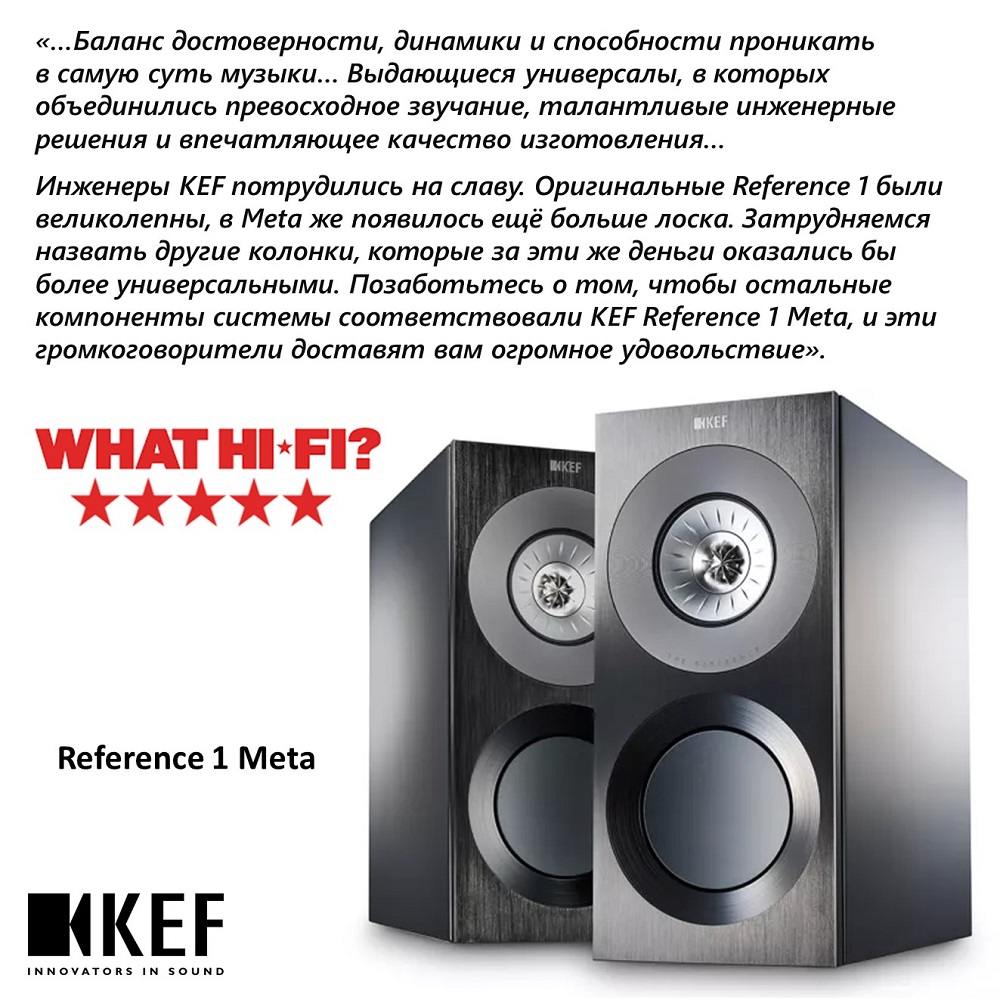 Акустические системы KEF Reference 1 Meta: пять звёзд от экспертов What Hi-Fi?
