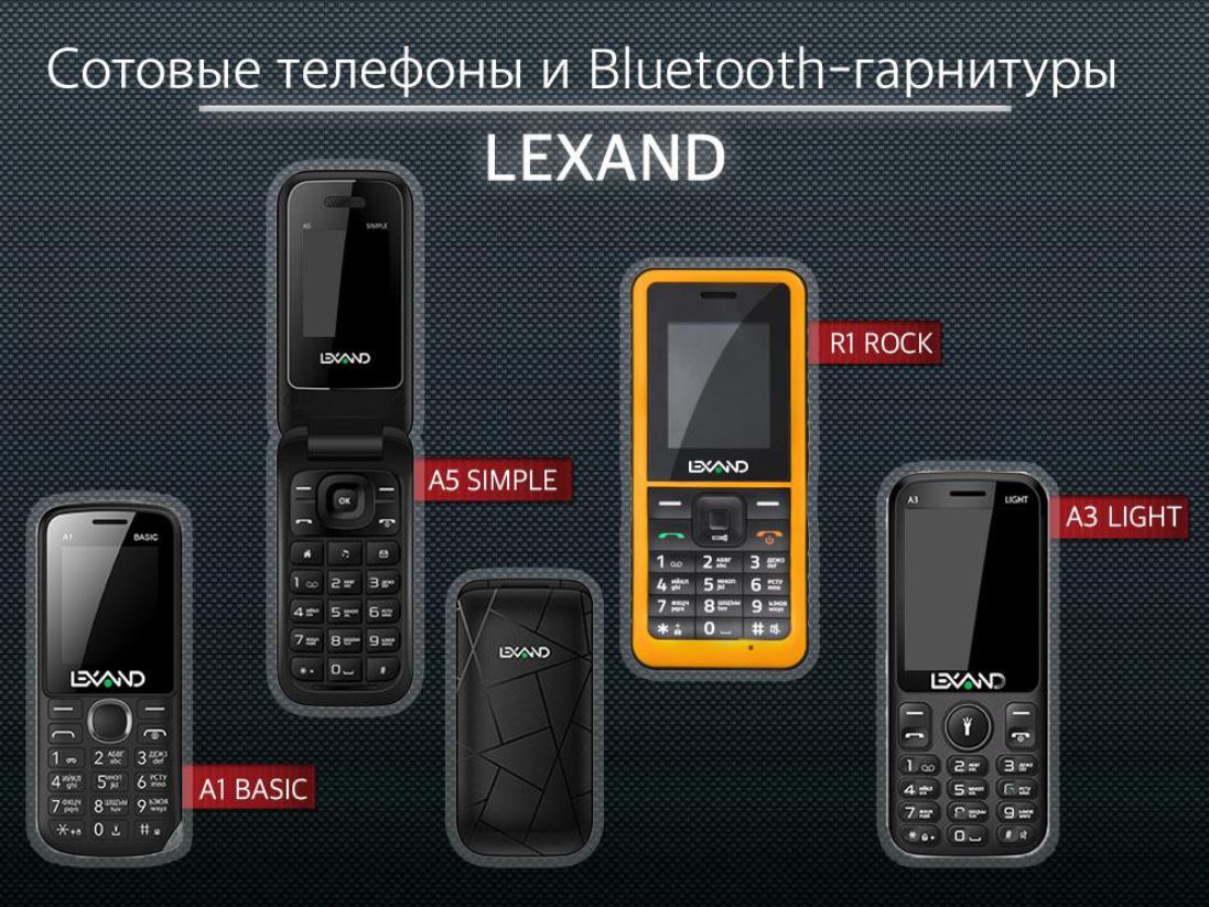 Презентации по новым товарам от MMS. Сотовые телефоны / bluetooth - гарнитуры LEXAND.